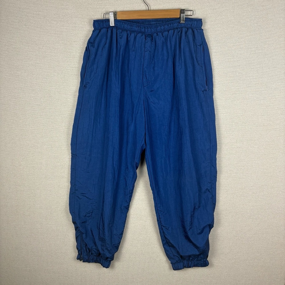 Vtg 90s Tracksuit Mens L SET Full Zip Jacket Pants Blue Blokecore Streetwear - Picture 9 of 16